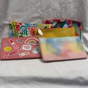 ipsy Colorful Cosmetic Bags Set